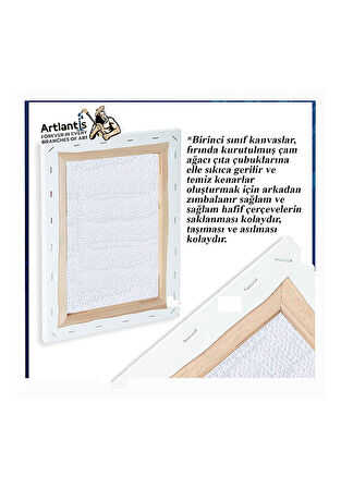 Kare Tuval 3 Adet 10x10 20x20 30x30 cm Boş Tuval Tablo Arkadan Zımbalı Resim Tuvali Akrilik Boya Yağlı Boya Sanat Hobi