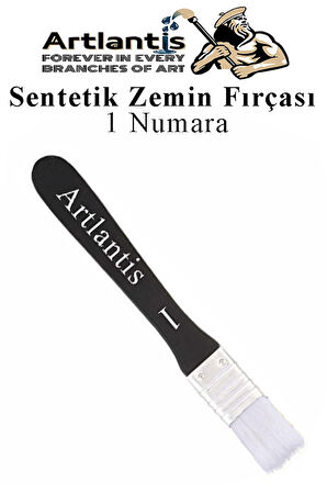 Zemin Fırçası 1 Numara 1 Adet Siyah Saplı Beyaz Fırça Kıllı Sentetik İpek Uçlu Kıl Akrilik Guaj Yağlı Boya Fırçası Zemin
