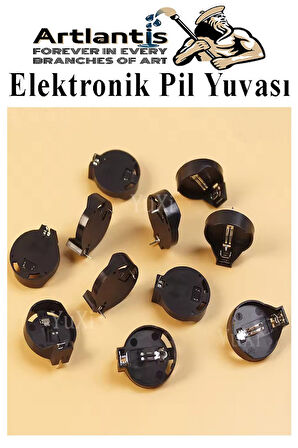 Elektronik Pil Yatağı 3 Volt 1 Adet CR2032 CR2025 CR2016 Para Düğme Pil Yatağı Rcb Pil Tutucu Bios Devre