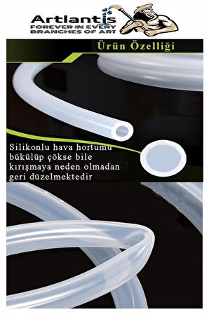 Silikonlu Şeffaf Akvaryum Hava Hortumu 1 Metre İç Çap 4mm Dış Çap 6mm Deney Fıskiye Kauçuk Hortum Yağ Hava Pompa Borusu