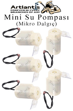 Mini Su Pompası 5 Adet Mikro Dalgıç Pompa Solonoid Su Pompası DC 3-5 Volt Küçük Akvaryum Motoru 100l/h