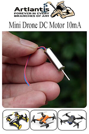 Drone Motoru Yüksek Hızlı 1 Adet Çekirdeksiz Dc Dron Motoru Güçlü Deney Okul Helikopter Uçak Mini Drone Motoru