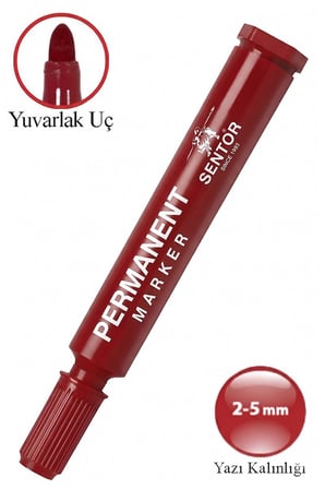 Permanent Markör Kalem Yuvarlak Uç 1 Adet Sentör Kalıcı Marker Kalem Tüm Koli Karton Çuval Cam Plastik Yüzeylerde Kalıcı