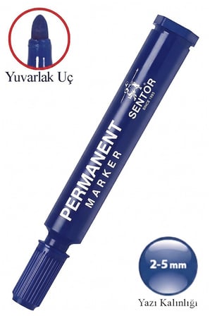 Permanent Markör Kalem Yuvarlak Uç 1 Adet Sentör Kalıcı Marker Kalem Tüm Koli Karton Çuval Cam Plastik Yüzeylerde Kalıcı