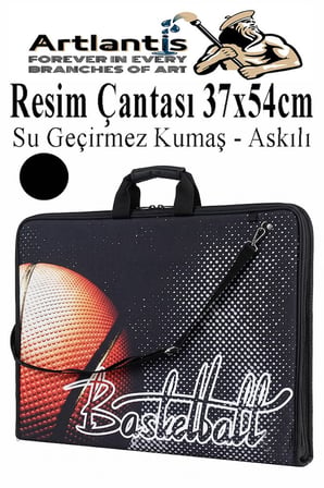 Resim Çantası Desenli Kumaş 37x54 cm 1 Adet Teknik Resim Dosya Çantası 35x50 cm Askılı Proje Çantası Fermuarlı Okul Sınıf