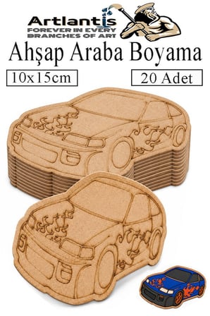Ahşap Boyama Araçlar 20 Adet 10x15cm Taşıtlar Boyama Figürü Etkinlik Çoçuk Gelişim Motor Beceri Kreş Anasınıfı