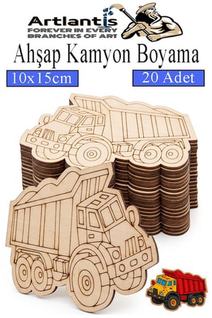 Ahşap Boyama Araçlar 20 Adet 10x15cm Taşıtlar Boyama Figürü Etkinlik Çoçuk Gelişim Motor Beceri Kreş Anasınıfı