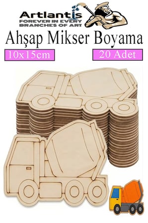 Ahşap Boyama Araçlar 20 Adet 10x15cm Taşıtlar Boyama Figürü Etkinlik Çoçuk Gelişim Motor Beceri Kreş Anasınıfı