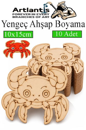 Ahşap Boyama Deniz Canlıları 10 Adet 10x15cm Boyama Figürü Etkinlik Çoçuk Gelişim Motor Beceri Kreş Anasınıfı