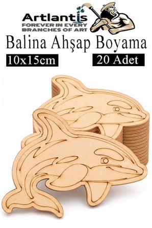 Ahşap Boyama Deniz Canlıları 20 Adet 10x15cm Boyama Figürü Etkinlik Çoçuk Gelişim Motor Beceri Kreş Anasınıfı