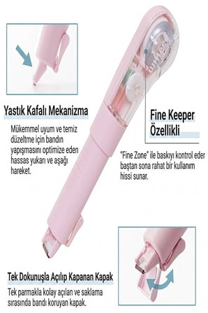 Şerit Daksil Beyaz 5mmx5 Metre 1 Adet P-4468 Fixpoint Şerit Düzeltici Şerit Silici Yazı Silici Büro Ofis Okul