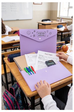 Çıtçıtlı Dosya 6 Renk Pastel A4 1 Paket Dosy Plastik Renkli Zarf Dosya Çıt Çıtlı Dosya Ödev Evrak Belge Saklama