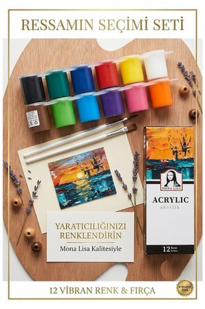 neon ve pastel akrilik boya 12 renk 1 paket monalisa 22 ml 12 li akrilik boya resim dersi tuval ahşap taş boya seti