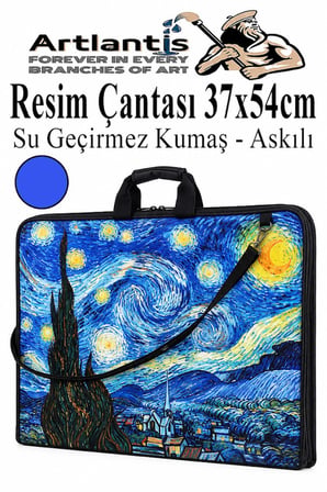 Resim Çantası Desenli Kumaş 37x54 cm 1 Adet Kız ve Erkek Teknik Resim Dosya Proje Çantası 35x50 cm Askılı Fermuarlı