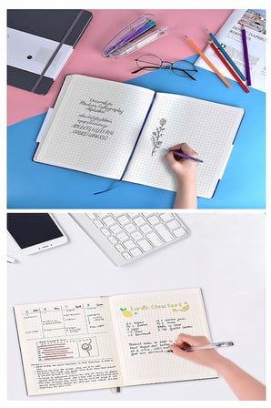 Siyah Ciltli Kareli Defter 300 Yaprak 20x28cm 1 Adet Çok Yapraklı Sert Kapaklı Not Hesap Defteri Okul Ofis Büro