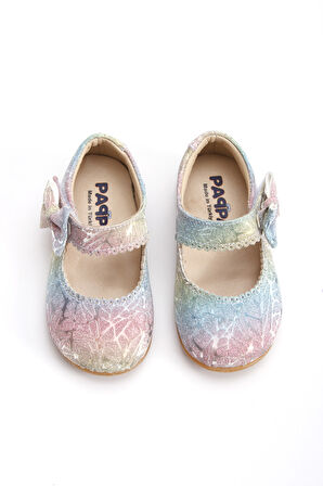 Paqpa Doria Kız Bebek Soft Tabanlı Gökkuşağı Babet AB1001-15