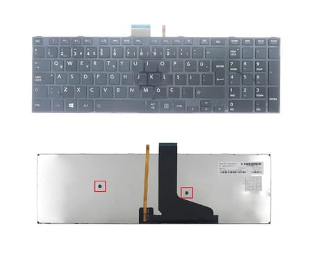 Toshiba Satellite L50-A, L55-A Notebook Klavyesi, Laptop Tuş Takımı (Siyah TR) ışıklı / KL0484FBL