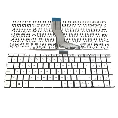 Hp 15-AB, 15-AK Notebook Klavyesi, Laptop Tuş Takımı (Beyaz TR) / Büyük Enter'lı