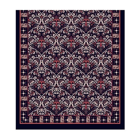 Şehri Şal Bambu Kraş Şal 6371 Lacivert Bordo