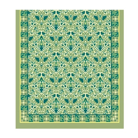 Şehri Şal Bambu Kraş Şal 6371 Mint Yeşil