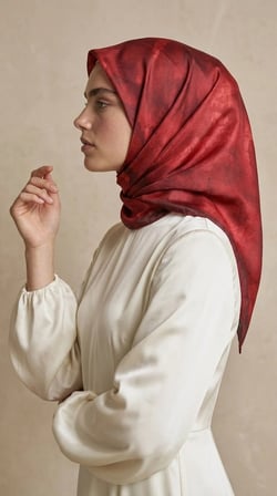 Levidor Kristal Eşarp Bulut Düşü Desen Bordo