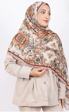 Luissa Bambu Kraş Şal Osmanlı Desen Vizon