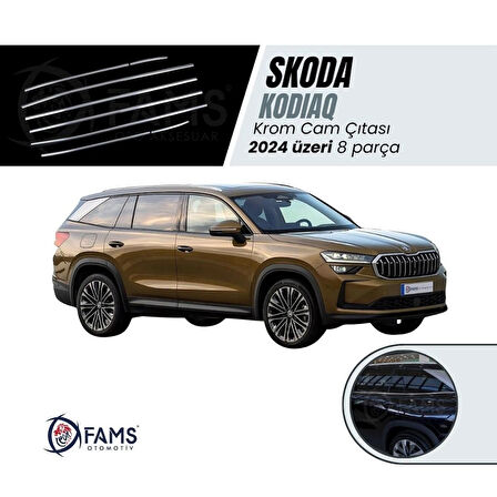 SKODA KODIAQ Uyumlu Cam Çıtası 8 Prç. 2024 Üzeri P.Çelik