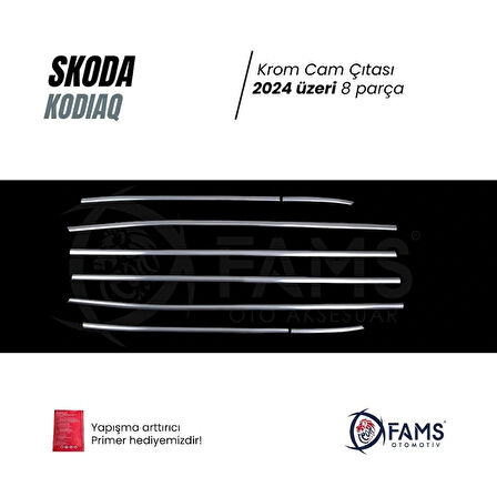 SKODA KODIAQ Uyumlu Cam Çıtası 8 Prç. 2024 Üzeri P.Çelik