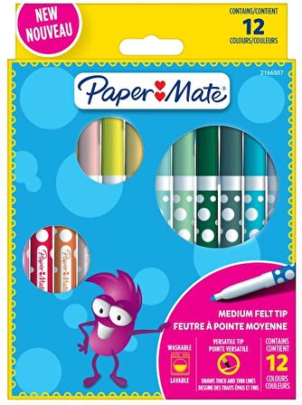 PAPERMATE KEÇELİ KALEM 12 Lİ 2166507