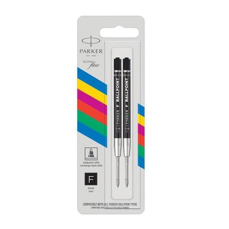 Parker Quinkflow Tükenmez Kalem Yedeği 2'li Siyah Fine 2166541