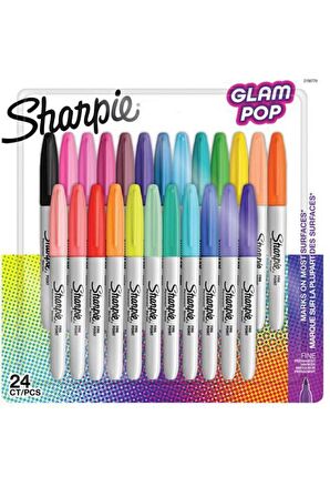 Sharpie Fine Permanent Markör Glam Pop 24lü