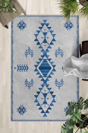 Kaymaz Taban Yıkanabilir Halı – Mutfak, Salon, Yatak Odası için Modern Dijital Baskı Halı (SLN_HALI_