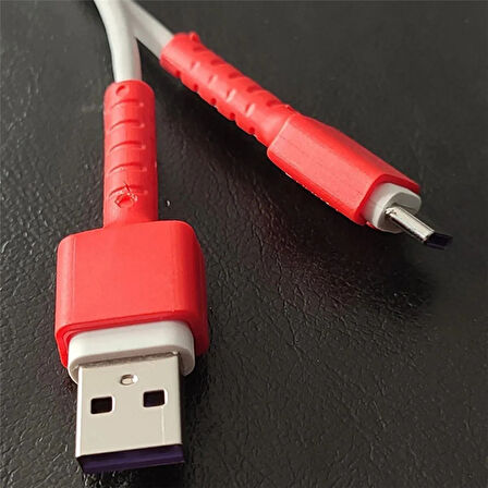 Kırmızı Kablo Ucu Koruyucu Type-c İle Uyumlu Silikon Koruyucu Kılıf
