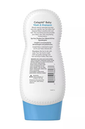 Cetaphil Baby Wash and Shampoo With Natural Calendula (Bebek Şampuan) 7.8oz 230ml