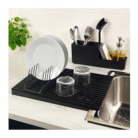 IKEA Rinnig Plasti̇k Si̇yah Çatak Bıçaklık