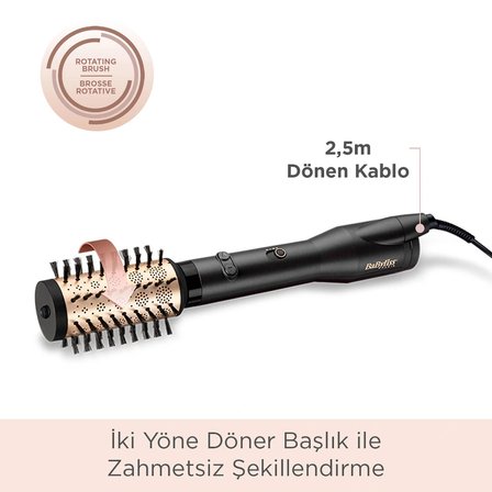 Babyliss AS970E Big Hair Lustre Rotating Hot Air Styler Hava Üflemeli Saç Şekillendirme Seti