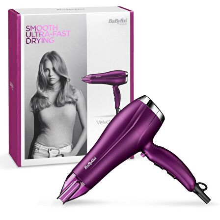 Babyliss 5513PE Velvet Orchid 2300 W AC Motor Sıcak ve Soğuk Saç Kurutma Makinesi