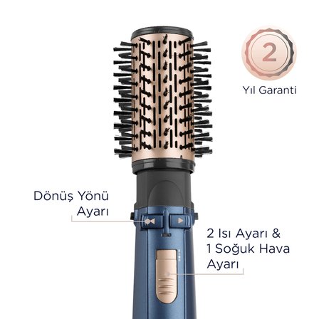 BaByliss AS965E StylePro 1000W Döner Başlıklı Hava Üflemeli Saç Şekillendirici Seti