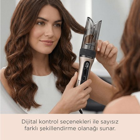 BaByliss C6688E Style Secret Air Auto-Curl Teknolojili Sıcak Hava İle Bukle Yapan Otomatik Saç Maşası Metalik