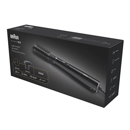 Braun BRAS220E Air Styler AS2.2 IONTEC Saç Kurutma Makinesi ve Şekillendirici, 2 Başlıklı
