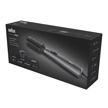 Braun BRAS226E Air Styler AS2.26 IONTEC Saç Kurutma Makinesi ve Şekillendirici, 2 Başlıklı