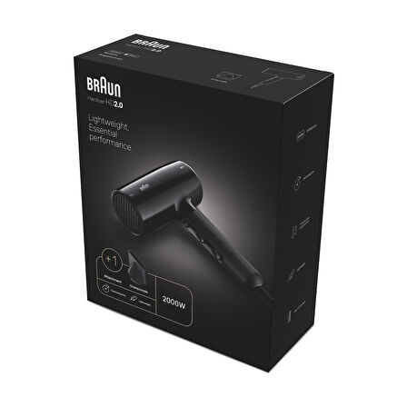 Braun BRHD200E HD2.0 Saç Kurutma Makinesi, 1 Başlıklı, 2000W