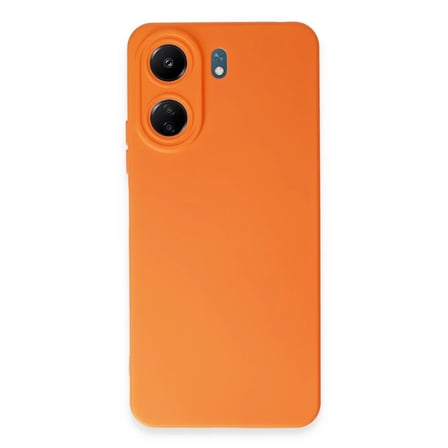 Xiaomi Redmi 13C Kılıf Nano içi Kadife Silikon - Turuncu