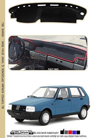 Fiat Uno Torpido Örtüsü 1983-1995 Modele Özel Üretim - Bej Kenar