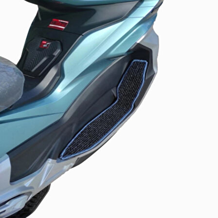 Motosiklet Aksesuar Koruyucu Paspas Falcon C Max 155 UYumlu Gri Kenar Overlok