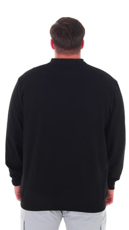 Erkek Büyük Beden 115-155 Kilo Arası İçin Uygun Uzun Kol Polo Yaka Mevsimlik Sweatshirt
