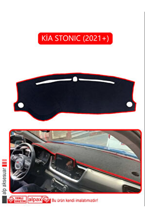 Kia Stonıc 2021+ Torpido Koruma  Halısı -  Kırmızı Kenar