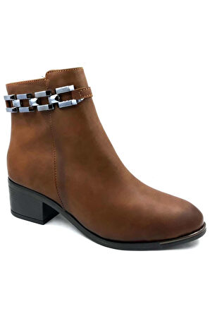 325035 Taba 5 Cm Fermuarlı Kadın Bot