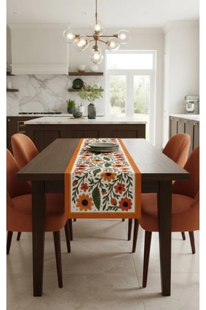 Kır Çiçekleri Model Runner Masa Örtüsü 40x140 Cm