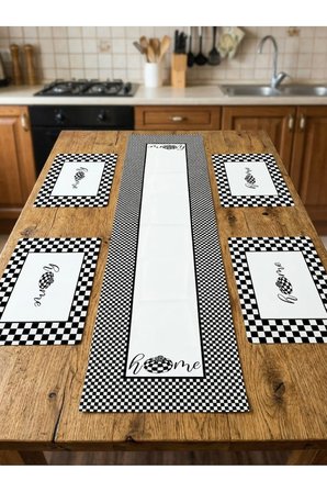 Home Desenli Desenli Runner & 4’lü Kare Supla Takım